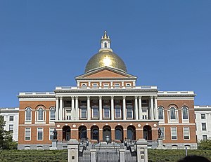 The Massachusetts State-house in Boston, Massa...