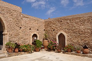 English: Toplou monastery (Moni Toplou), Crete...