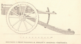 Houfnice z 1. poloviny 15. století (litografie, 1898)