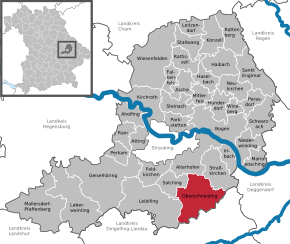 Poziția Oberschneiding pe harta districtului Gemeinde