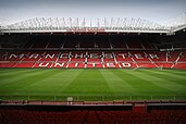 The interior of Old Trafford