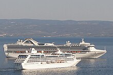 Pacific Princess and Grand Princess in Split, Croatia in 2011. Pacific Princess & Grand Princess in Split on 2011-07-08.jpg