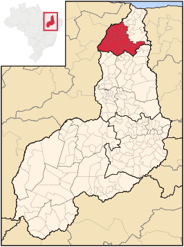 Ligging van de Braziliaanse microregio Baixo Parnaíba Piauiense in Piauí