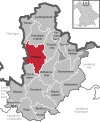 Lage der Gemeinde Pressig im Landkreis Kronach