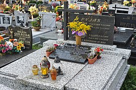 Grób Stanisława Pyjasa na cmentarzu w Gilowicach
