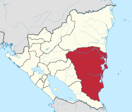 Regione Autonoma della costa caraibica meridionale – Localizzazione