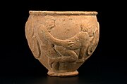 Anal sex between two males. Drinking cup. Greek; archaic period. 550-500 BCE Relief - earthenware - Rijksmuseum van Oudheden 2.jpg