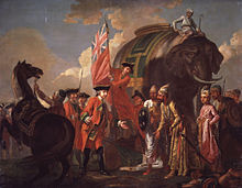 Robert Clive and Mir Jafar after the Battle of Plassey, 1757, by Francis Hayman Robert Clive and Mir Jafar after the Battle of Plassey, 1757 by Francis Hayman.jpg