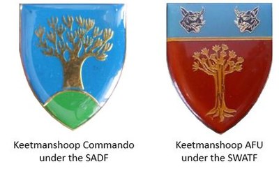 SWATF era Keetmanshoop Commando Area Force Unit insignia