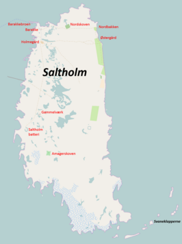Kaart van Saltholm