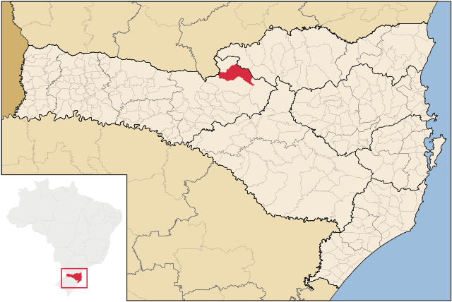 Localização de Calmon em Santa Catarina