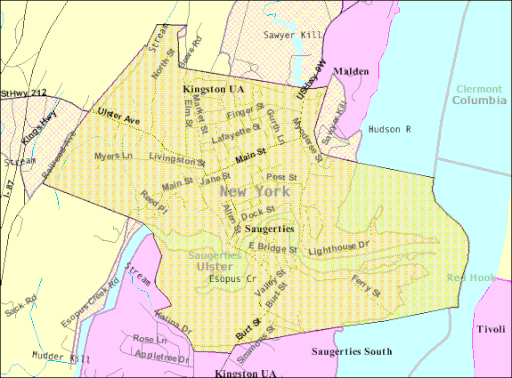 U.S. Census extension map