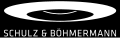 Logo von Schulz & Böhmermann (schwarzer Hintergrund)