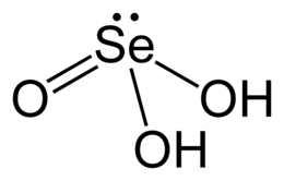 La formula di struttura dell'acido selenioso