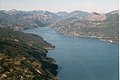 Lac de Serre-Ponçon, am Ende des Sees der Staudamm