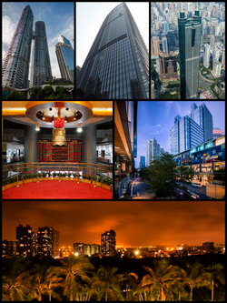 Top：East Pacific Center, KK100, Shun Hing Square Middle：Shenzhen Stock Exchange, Coastal City Bottom：Shenzhen Bay at night