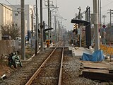 工事中の下奥井駅 （2006年3月）