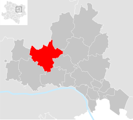 Poloha obce Sierndorf v okrese Korneuburg (klikacia mapa)