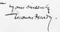Thomas Hardy aláírása