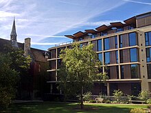 The Gateway Building, completed in 2013, provides around fifty en-suite study bedrooms. St Antony's College Oxford 2.JPG