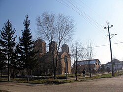 Pogled na pravoslavno cerkev v Stajićevu