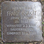 Stolperstein für Franz Krakat