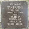 Stolperstein Herford Lübbertorwall 18 Max Franke