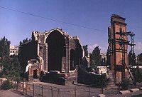 Kościół zniszczony po trzęsieniu ziemi