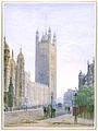 The Victoria Tower of the Houses of Parliament Seen from Parliament Square, 1893.[6]