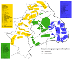 Regiunile etnografice maghiare din Transilvania