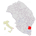 Collocatio finium municipii in Provincia Lupiensi.