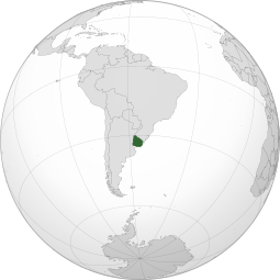 Localização Uruguai
