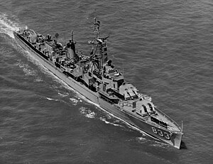 USS Herbert J. Thomas at sea on 13 June 1957