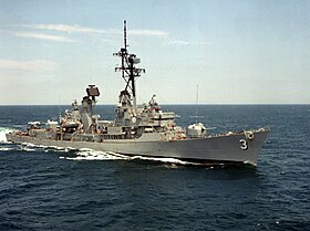 Die USS John King (DDG-3) im Jahr 1983