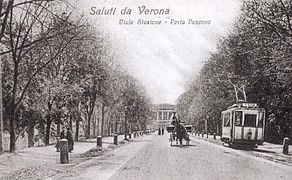 Viale Porta Vescovo (cartolina d'epoca)