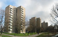 Panorama – věžové domy, Paluš Karol, Bratislava Růžová dolina 12, 14, 16, 20, 22 (1957)