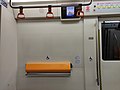 南车四方列车的轮椅固定坐席，此为沈阳地铁第一次加装类似设备