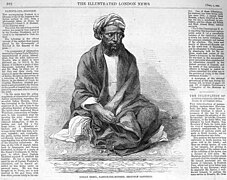 "Indian rebel, Zahoor-ool-Hussein, recently captured," from the Illustrated London News, 1862