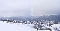 Панорамна снимка на Грашево през зимата