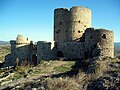 Vista septentrional del castillo de Moya (Cuenca), con detalle de la Torre del Homenaje.