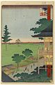 12 / One Hundred Famous Views of Edo : The Snail Hall at the Temple of the Five Hundred Arhats