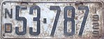 Номерной знак Северной Дакоты 1929 года.jpg