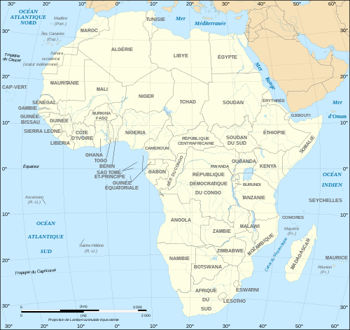 Africa map political-fr