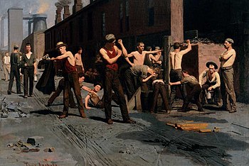 Thomas Anshutz'un The Iron Workers' Noontime adlı tablosu