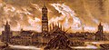 Ансельмо Буччі (1887-1955). «Місто Монца» (з апокаліптичним небом), папір, малюнок художнім вугіллям 1951 р.