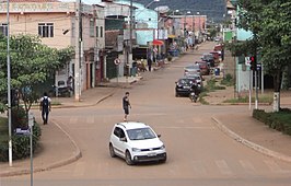 Kruising van de Avenida Weine Cavalcante (PA-160) in het centrum van Canaã dos Carajás