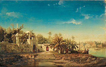 Mosquée sur les bords du Gange (1846), localisation inconnue.