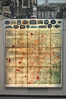 Map of automobile industry in Turin, Italy in the 1910s. Auto industry Italy 1910.jpg