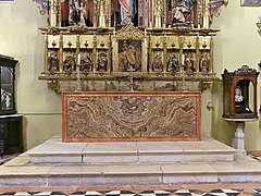 La Misa de San Gregorio, panel central del banco del retablo de Santa Bárbara de la catedral de Málaga.