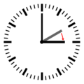 Diagram of a clock showing a transition from 2:00 to 3:00.